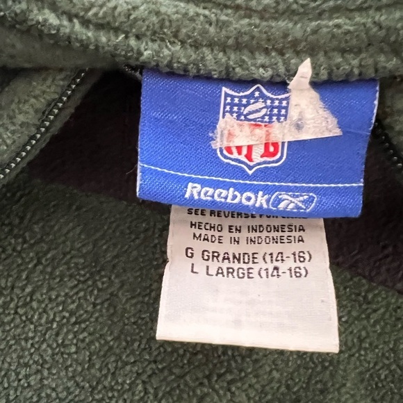 Boys Kids New York Jets Reebok NFL Football Sports Fleece Jacket - Picture 5 of 5